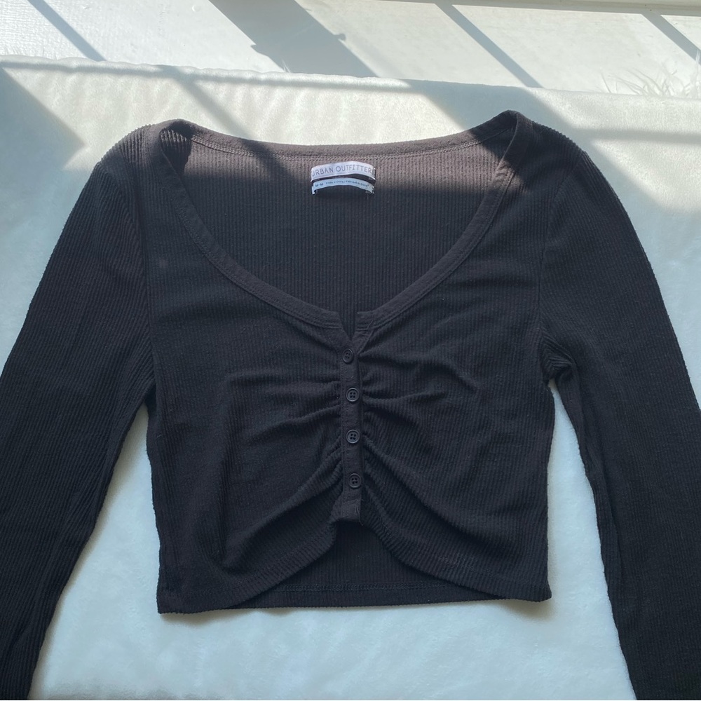 Urban Outfitters Out From Under Sherry cropped shirred cardigan